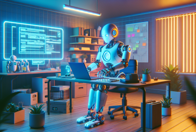 AI powered robots work living