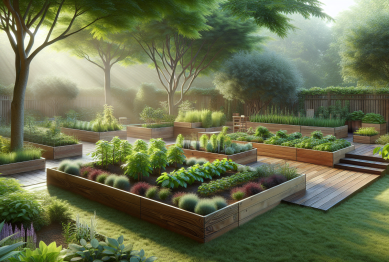 raised garden beds outdoor spaces